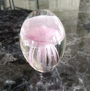 Crystal Jelly Fish Decor Pink Glows In Dark